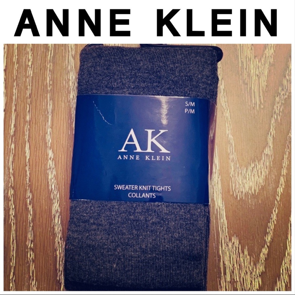 Anne Klein Sweater Knit Tights Grey Small/Med. NWT